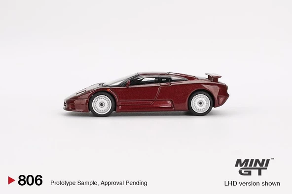 Mini Gt Bugatti EB110 GT Dark Red Metallic 806 - Resim 4