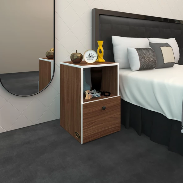 Kenzlife komodin yokatta cvz 60*39*39 komidin kitaplık ayakkabılık kapaklı arkalıklı ürün görseli 1