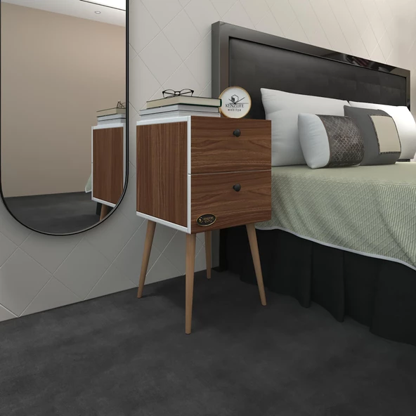 Kenzlife komodin hanami cvz 74*39*39 komidin ahşap ayaklı kitaplık ayakkabılık kapaklı arkalıklı ürün görseli 1