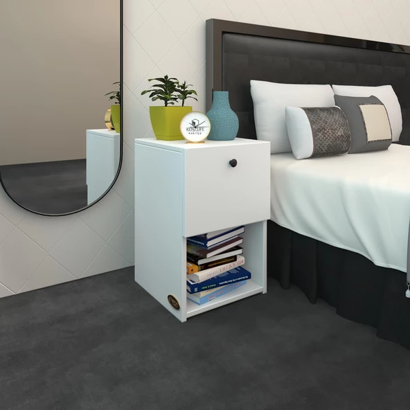 Kenzlife komodin izumi byz 60*39*39 komidin kitaplık ayakkabılık kapaklı arkalıklı ürün görseli 1