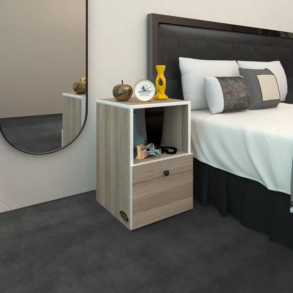 Kenzlife komodin yokatta crd 60*39*39 komidin kitaplık ayakkabılık kapaklı arkalıklı ürün görseli 1