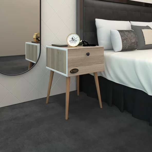 Kenzlife komodin tora crd 60*39*39 komidin ahşap ayaklı kitaplık ayakkabılık kapaklı arkalıklı ürün görseli 1