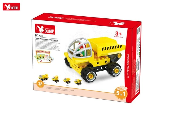 Wange 433 38 lego parça dubie inşaat araçları 5ın1 ürün görseli 1