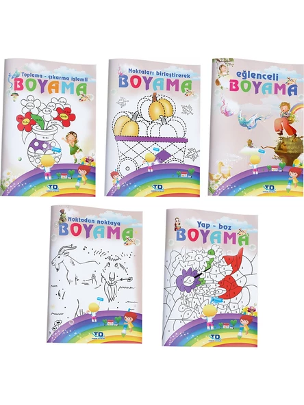 Tandem Yayınları Etkinlikli Boyama Kitabı (5 Kitap) ürün görseli 1