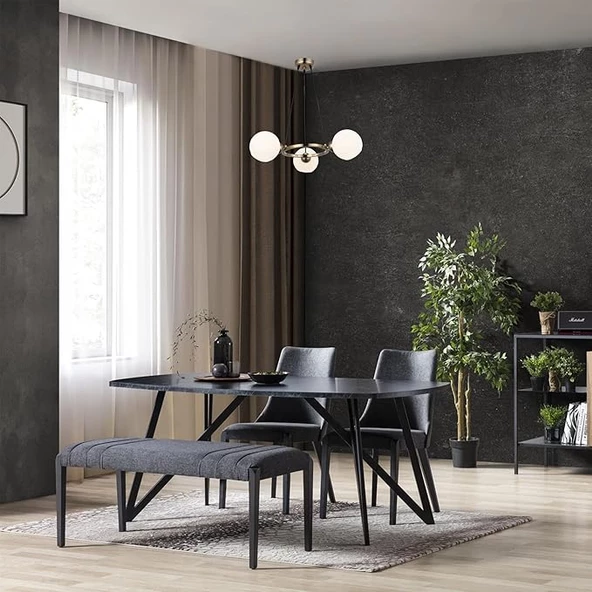 Lucea PAGANICO 3 LU ANTIK LAK AVİZE 3XE27 - Resim 2