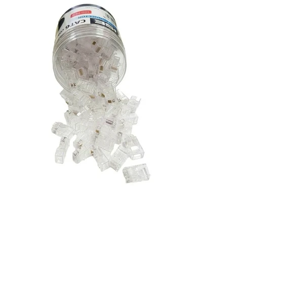 ROSE Cat6 RJ45 Konnektör 8P8C 100Adet Kutulu ürün görseli 1