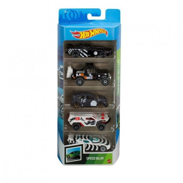 Hot Wheels 5li Araba Seti SPEED BLUR GTN45 - Resim 2