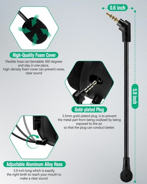 Schulzz Kingston HyperX Cloud Flight ve Flight S Uyumlu Mikrofon - Resim 4