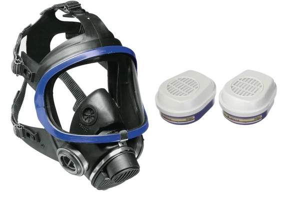Drager X-Plore 5500  Tam Yüz Maskesi + A1b1e1k1 HG P3 R D Filtre 6738817 ürün görseli 1
