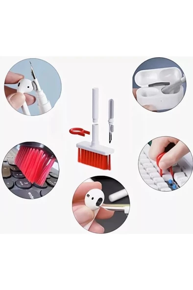 Airpod Kulaklık Laptop Telefon Macbook Temizleyici 5 li Klavye Tuş Çektirme Temizleme Fırçası ürün görseli 1