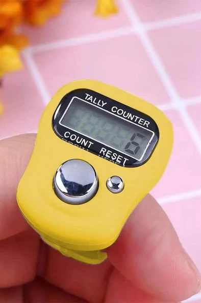 1 Adet Pilli Parmak Zikirmatik Dijital Yüzük Sayaç Düğmeli Tespih Çekme Salavat Zikir Sayacı ürün görseli 1