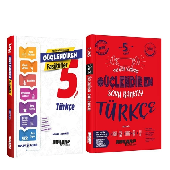 Ankara Yayıncılık 5.Sınıf Türkçe Güçlendiren Konu Fasikül ve Soru Bankası Seti 2 Kitap ürün görseli 1