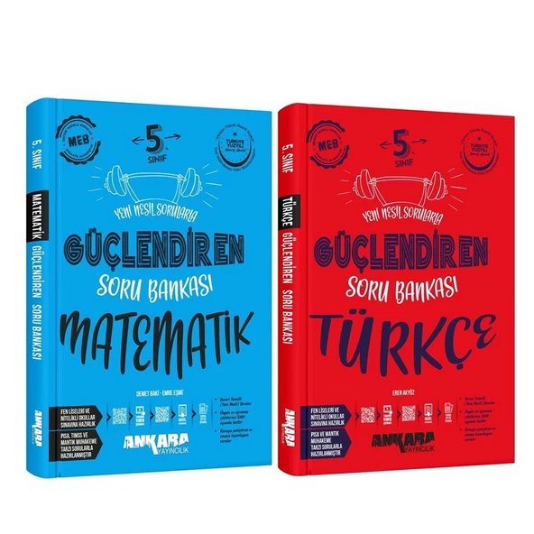 Ankara Yayıncılık 5.Sınıf Matematik ve Türkçe Güçlendiren Soru Bankası Seti 2 Kitap ürün görseli 1