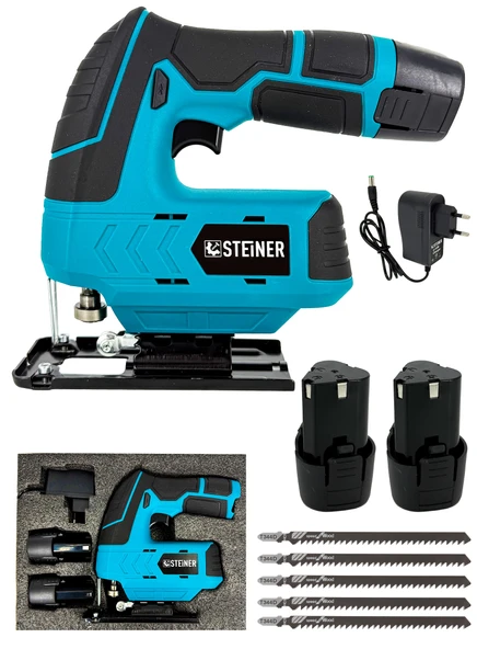 Steiner Alman 12 V 3.0 Ah Li-ion Çift Akülü Şarjlı Dekupaj Testere ürün görseli 1