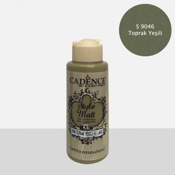 STYLE MAT AKRİLİK BOYA S-9046 TOPRAK YEŞİL 120ML ürün görseli 1