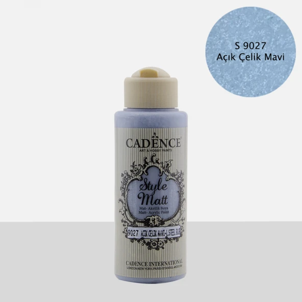 STYLE MAT AKRİLİK BOYA S-9027 A. ÇELİK MAVİ 120ML ürün görseli 1
