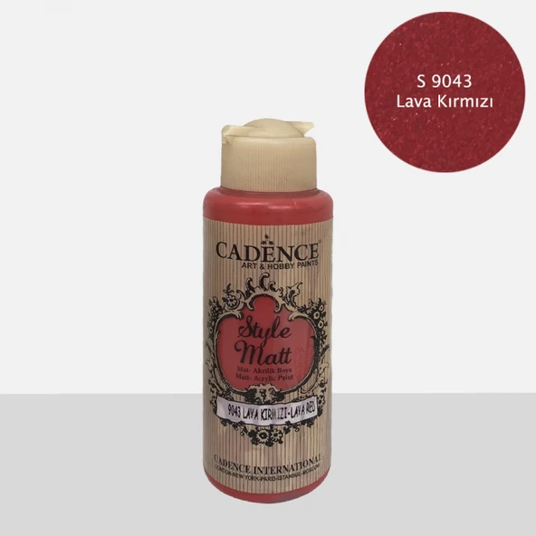 STYLE MAT AKRİLİK BOYA S-9043 LAVA KIRMIZI 120ML ürün görseli 1