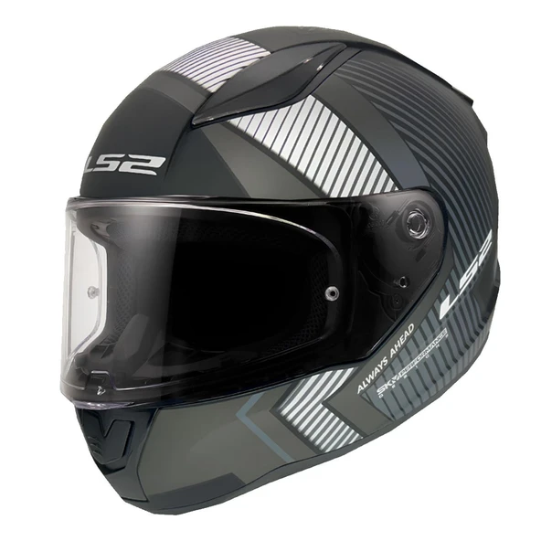 LS2 Rapıd 2 Extra Mat Siyah-Gri Full Face Motosiklet Kaskı ürün görseli 1