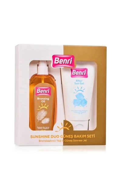 Benri Bronzlastirici Yağ 150 ml + Güneş Sonrası Jel 150 ml ürün görseli 1