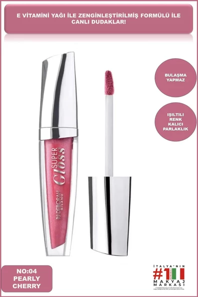 Deborah Extra Parlak Super Gloss Pearly Cherry No: 04 ürün görseli 1