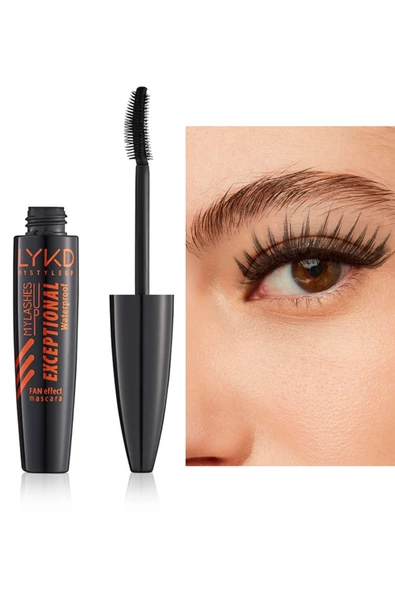 LYKD Exceptional Su Dayanıklı Fan Effect & Curl Waterproof Maskara Yelpaze Etkili ve Kıvrım Veren ürün görseli 1