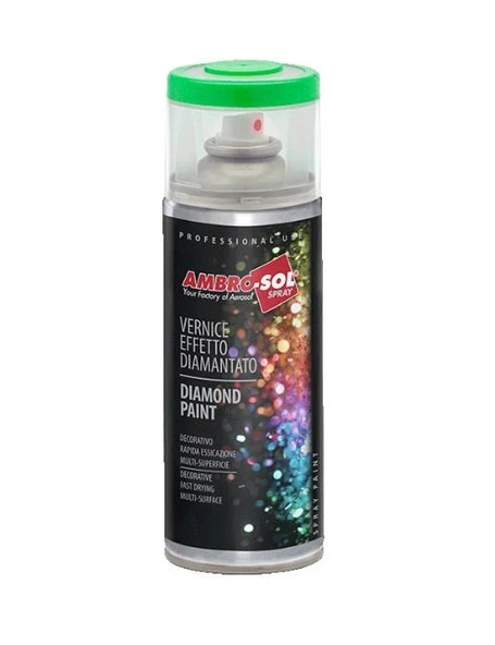 Ambro-Sol Pırlanta Efekt Sprey Boya 400ml  MetallikYeşil ürün görseli 1