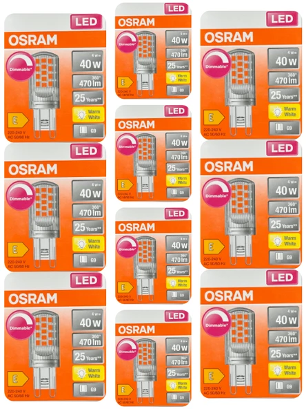 Osram 4W (40W) 2700K (Sarı Işık) G9 Duylu Dim Edilebilir Led Kapsül Ampul (10 Adet) ürün görseli 1