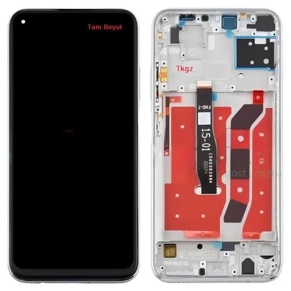 Tkgz - P40 Lite Lcd Ekran Dokunmatik Orijinal ÇITALI GÜMÜŞ ürün görseli 1