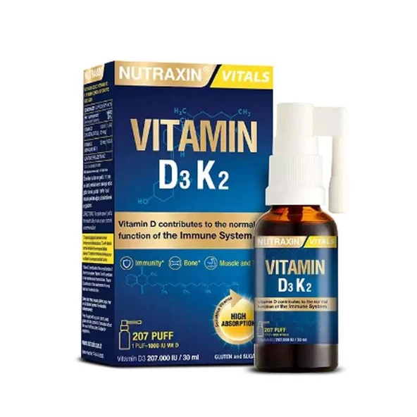 Nutraxin Vitamin D3K2 Sprey 30 ml ürün görseli 1