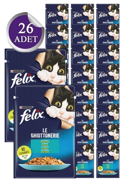 FELIX Karışık Yetişkin Yaş Kedi Maması 85 Gr X 26 Adet ürün görseli 1