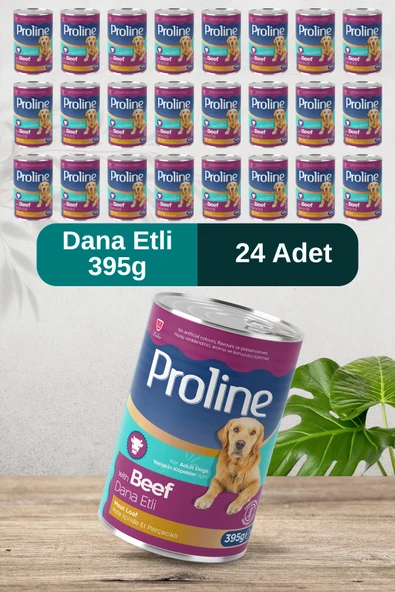 Pro Line Dana Etli Pate İçinde Et Parçacıklı Köpek Konservesi 395g x 24 Adet ürün görseli 1
