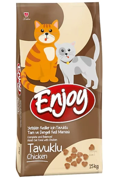 Enjoy Yetişkin Kediler için Tavuklu Tam ve Dengeli Kedi Maması 15 kg ürün görseli 1