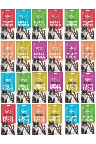 Reflex Stick Kedi Ödülü 3x5 gr 24 Paket Kedi Ödül Çubuğu Maması ürün görseli 1