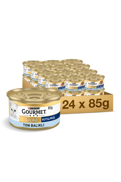 Gourmet Gold Kıyılmış Ton Balıklı Kedi Konservesi 24x85gr ürün görseli 1