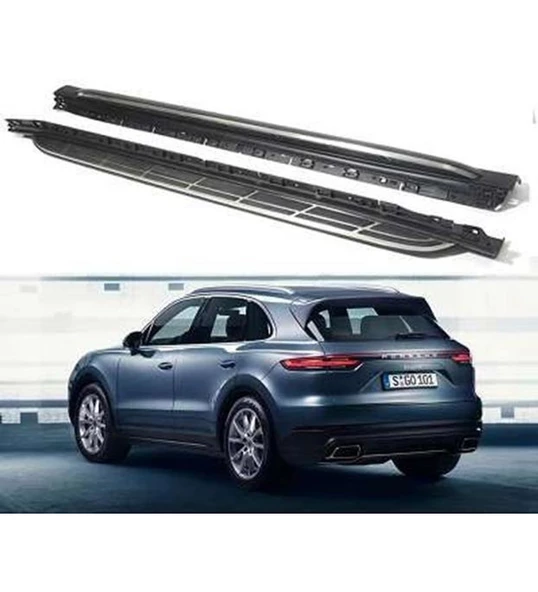 Porsche Cayenne Uyumlu 2018- Sonrası Oto Yan Basamak Side Step Oem Square Style ürün görseli 1