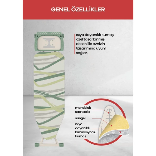 PERİLLA SİLVİA ÜTÜ MASASI 15030-1 - Resim 6