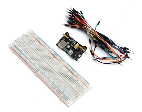MB-102 Breadboard, 65'li Erkek Erkek Jumper Kablo, Breadboard Güç Kartı ürün görseli 1