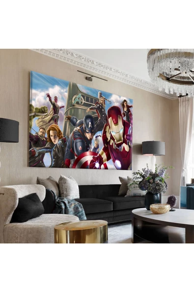 Harikabirev Hari?kabi?rev|marvel Kahramanlari Tablo 4 |tekli? Çerçevesi?z Yatay Kanvas Tablo ürün görseli 1