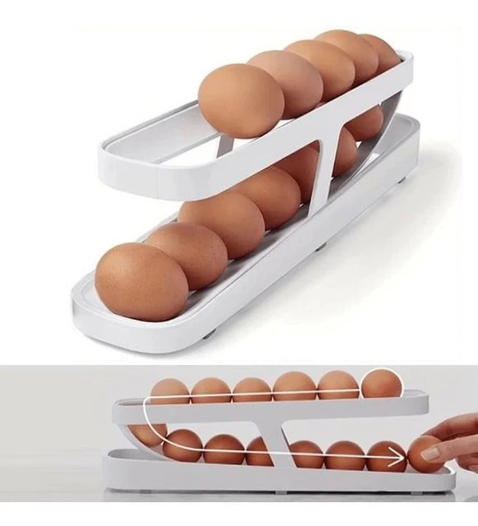 2 Katlı Otomatik Buzdolabı Yumurta Standı ürün görseli 1