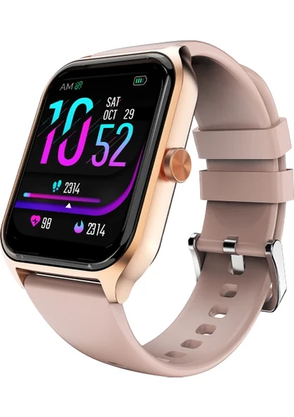 HiFuture Ultra2 Pro IP68 Su Geçirmez Nabız Spor Sağlık Sp02 Kan Oksijeni Takibi Arama Özellikli iOS & Android Amoled Ekran 45mm Rose gold ürün görseli 1