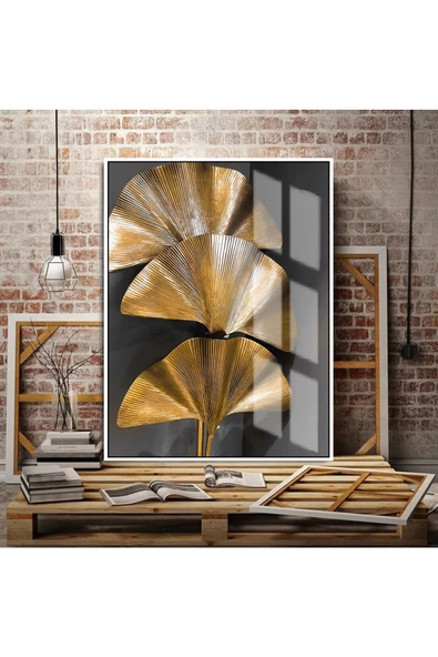 Harikabirev HARİKABİREV|BRONZ GOLD SİYAH KOMBİNİ SAĞ|ÇERÇEVELİ TEMPERLİ CAM TABLO TEKLİ DİKEY ürün görseli 1