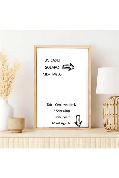Harikabirev HARİKABİREV|KAHVERENGİ-YEŞİL MODEL BOHEM 01 AHŞAP ÇERÇEVELİ MDF TABLO|AHKRFZ ürün görseli 1