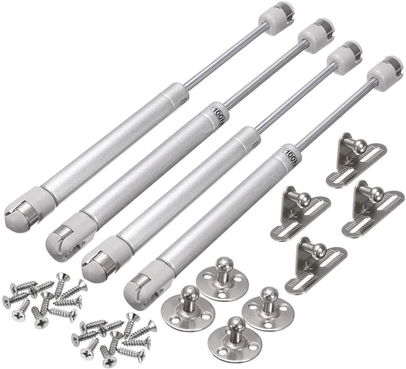 KALİTE Dolap Gazlı Kapak Makas Piston (4 lü Set) Frenli 100N ürün görseli 1