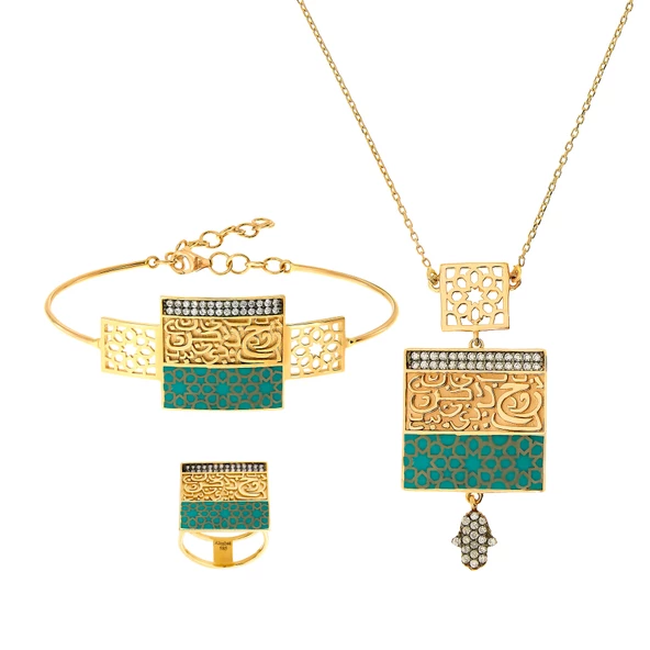 Altın Üçlü Set T031086 ürün görseli 1