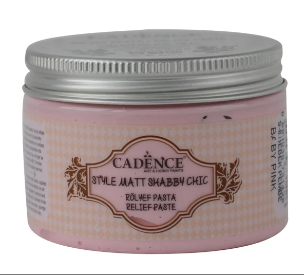 SHABBY CHIC RÖLYEF PASTA SR-08 BEBEK PEMBE 150ML ürün görseli 1