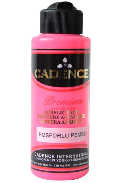 FOSFORLU PREMIUM AKRİLİK PEMBE 120ML ürün görseli 1