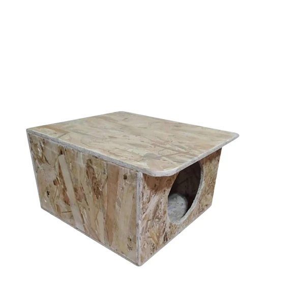 Reyo Kedi Evi Dış Ortam Uygun Ahşap Kedi Evi OSB 35x33x23 cm - CAT31 ürün görseli 1
