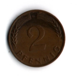 Almanya 2 Pfennig 1962-G (mp1849) - Resim 2
