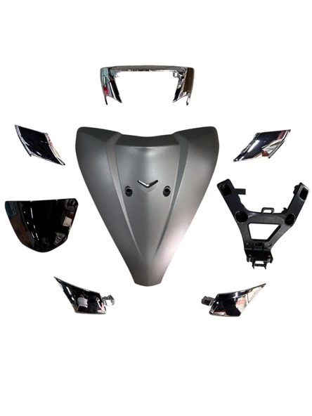 TVS JUPİTER 125 ÖN KAPORTA SETİ GRİ (13 PARÇA) - Resim 3