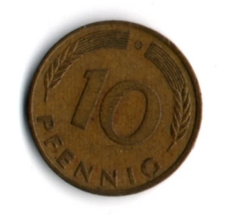 Almanya 10 Pfennig 1976-G (mp1870) - Resim 2